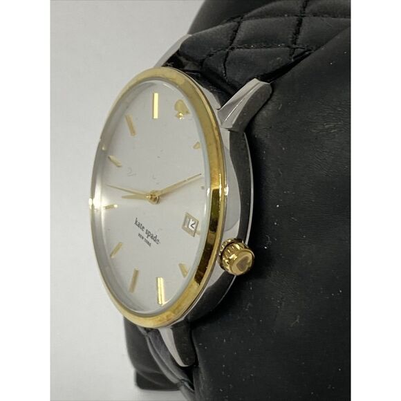Kate Spade 0008 Women\'s Black Leather Analog White Dial Quartz Wrist Watch BP719 main image 8